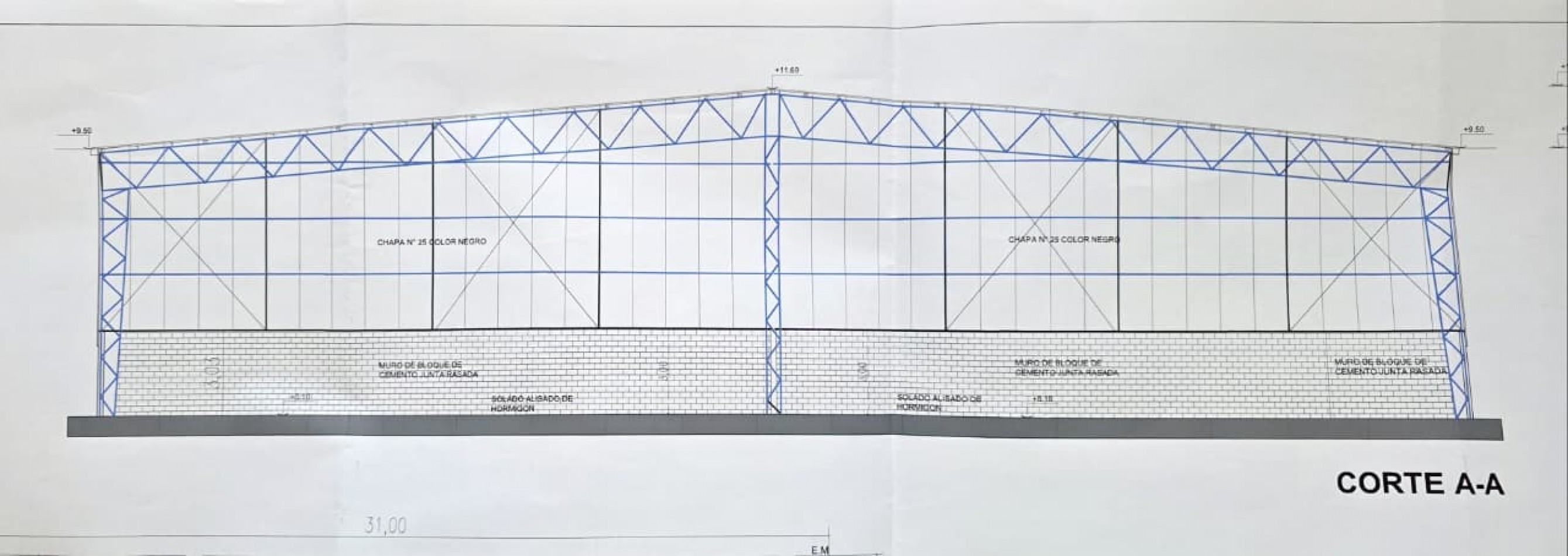 Galpon de 2000 sobre Terreno De 3200 M2 En Area De Promocion El Triangulo - Malvinas