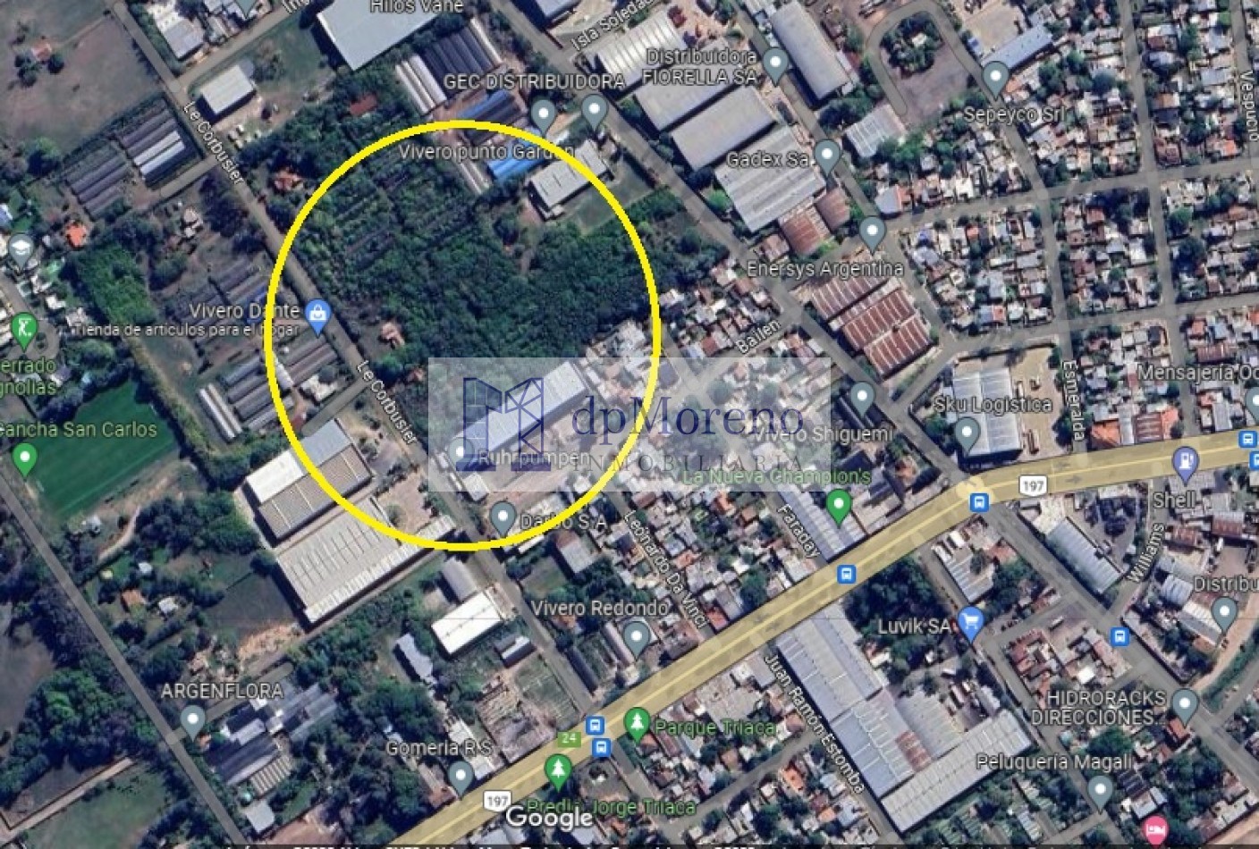 Fraccion de terreno Industrial de 14.160 m2 a pocas cuadras de Panamericana y 197